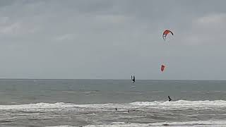 HerfstAutumn in Holland 202302 StormKitesurfing Hoek tot Helder Egmond Zee 20 September 2023 [upl. by Eniruam]