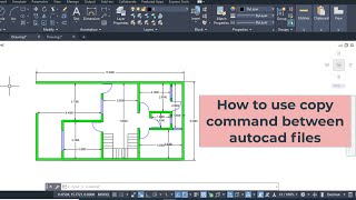 How to use copy command between autocad files [upl. by Schuler218]