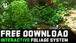 FREE Unreal Engine 5  Advanced Interactive FoliageVegetation System [upl. by Olethea]