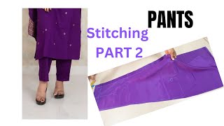 EP 2 Cigarette pantstrousers or Churidar bottom Part 22  cutting and stitching tutorial [upl. by Aeirdna690]