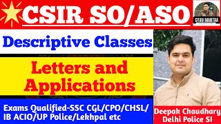 🛑CSIR SOASO Descriptive Classes Letter Writing csirso descriptiveenglish letterwriting [upl. by Neneek]