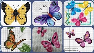 Floral cross stitch Hand embroidery thick cotton  Beautifull Hand cross stitch [upl. by Blanche]