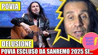 POVIA ESCLUSO DA SANREMO 2025 SFIDA CONTI E SFOGA SU SOCIAL [upl. by Brodie916]