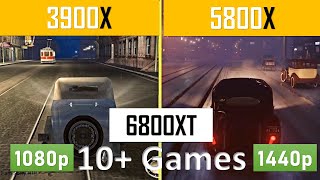 Ryzen 3900X vs 5800X with 6800XT in 1080p amp 1440p [upl. by Marylin]