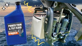 How to add or refill your Trim and tilt fluid on an outboard [upl. by Aicatan17]