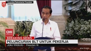 Presiden Jokowi Luncurkan BLT Rp600 Ribu bagi Pekerja [upl. by Marcello]