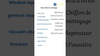 Les tâches ménagères House cleaning  improve your french  french vocabulary for beginners [upl. by Notloc793]