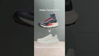 Hoka Tecton X 3 v Saucony Hurricane 24  Who wins runningshoes [upl. by Sadoc867]