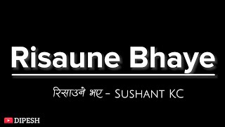 Risaune bhaye  Sushant KC  Lyrics risaunebhaye lyrics [upl. by Wally]