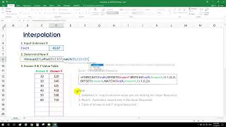 Quickly Interpolation by Excel [upl. by Aicilec]