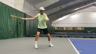 Michael Antonius Practices at the Miller tennis center prior to playing at Wimbledon [upl. by Ellehcim]