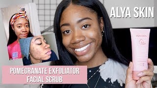 Alya Skin Pomegranate Exfoliator Facial Scrub Review  SXMPLYCAS [upl. by Stargell]