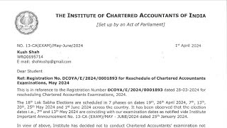 Postponement of CA Exams May 2024  Last 20 days strategy  CA Final May 2024 [upl. by Yniffit]