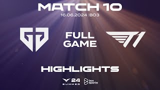 Full Highlights GEN vs T1  Match 10  LCK Mùa Hè 2024 [upl. by Yhtimit]