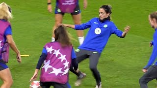 Barcelona train ahead of Manchester City Womens Champions League clash [upl. by Ecylla]