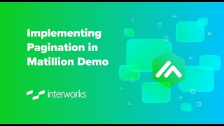 Implementing Pagination in Matillion Demo [upl. by Cogen732]