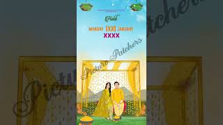 Caricature Wedding Invitation Video INVE003   ecard  WhatsApp Invite Video [upl. by Pudendas]