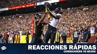 Reacciones Rápidas Commanders vs Bears [upl. by Ger446]