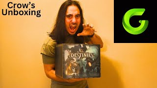 Crows unboxing Destinies Witchwood Gamefound unboxing [upl. by Arreip360]