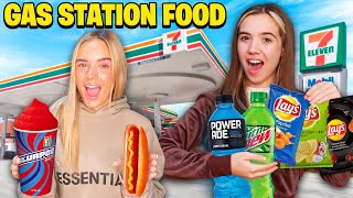 Only Eating USA Gas Station Foods for 24 Hours 🇺🇸 [upl. by Ardnusal]