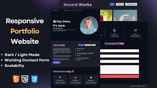Personal Portfolio Website Using HTML CSS And JavaScript [upl. by Kip]