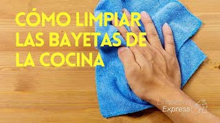 Cómo limpiar las bayetas de la cocina ▶ Tips de limpieza [upl. by Ardnaet]