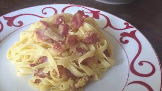 LittleItalyon  Recette pâtes à la carbonara FR [upl. by Yrol]