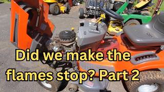 Husqvarna Mower Backfiring Part 2 WHAT WAS the cause [upl. by Yssac]