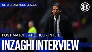 SIMONE INZAGHI INTERVIEW  ATLETICO MADRID 21 INTER 32 on penalties 🎙️⚫🔵 [upl. by Nyltyak422]