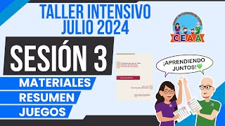 CEAA Resumen SESIÓN 3 Taller Intensivo Formación Continua Docentes Julio 2024 [upl. by Kesley886]