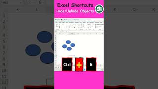 How to Hide or Unhide Objects in MS Excel using Keyboard Shortcuts [upl. by Bernadine]