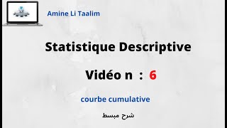 statistique descriptive  courbe cumulative [upl. by Eelsew847]