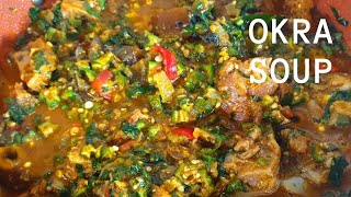 QUICK AND EASY OKRO SOUP IN 10 MINUTES  OKRA SOUP RECIPE [upl. by Debo]