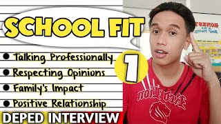 Deped Ranking Interview Series School Fit 1 Talking Professionally [upl. by Lletnom]