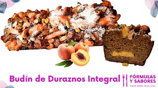 Budín húmedo y fácil sin azúcar sin huevos sin manteca budín navideño integral Duraznos Thermomix [upl. by Liakim613]