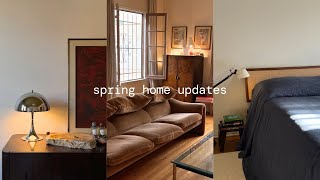 SPRING HOME UPDATES  buying a vintage maralunga sofa new bed and putting a frame tv in my room [upl. by Asseniv]