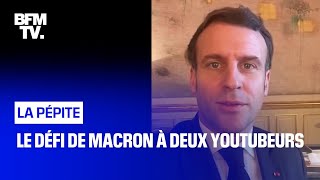 Le défi de Macron à deux YouTubeurs [upl. by Suivat]