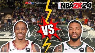 NBA 2K24 DeMar DeRozan Vs Damian Lillard  4K 60FPS [upl. by Alleciram]