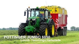 Grasoogst met Pottinger Jumbo 6010 LoonbTamminga Harkstede [upl. by Oiramel]