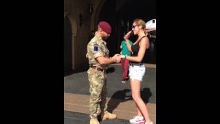 Soldier at Disneyland proposal [upl. by Ahtram990]