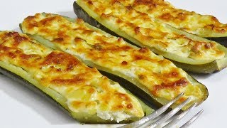 Zucchine al forno ripiene di ricotta [upl. by Savvas]