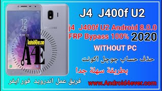 Samsung J400F U2 FRP Bypass 80  تخطي حساب جوجل Google Account Reset Done Without PC 100 [upl. by Wylde11]