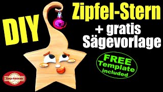 Weihnachtsdeko selber machen aus Holz  gratis Sägevorlage  Scroll saw project  free pattern [upl. by Kirby967]