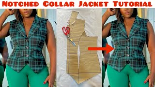 How to draft a Notched Collar Jacket [upl. by Anitsrik]