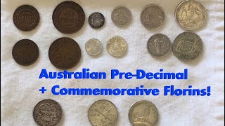 Australian PreDecimal Coins  Commemorative Florins 1927 1951 1954 Junk Silver amp Sterling [upl. by Rozamond]