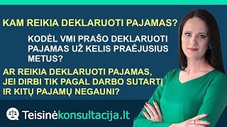 Ar reikia deklaruoti pajamas jei dirbi tik pagal darbo sutartį  Teisinėkonsultacijalt [upl. by Anivas]