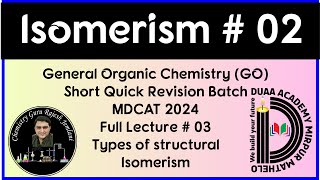 Types of structural isomerism  Chain  Position  FG  Metamerism  Tautomerism rajeshjemlani [upl. by Mavra]