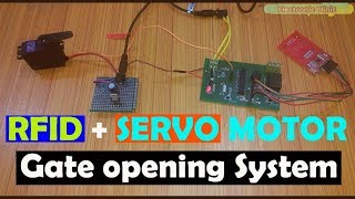 RFID Car Parking Gate opening system using Arduino MFRC522 RFID and Servo Motor MG996Rquot [upl. by Eneg]