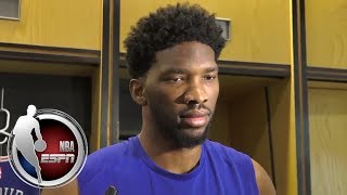 Joel Embiid wishes Jahlil Okafor luck until he sees him on the court  ESPN [upl. by Tami]