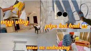 new ac fitting in patiala  ac pipe hogi bnd 😱 vlog dailyvlog [upl. by Ennaxxor]